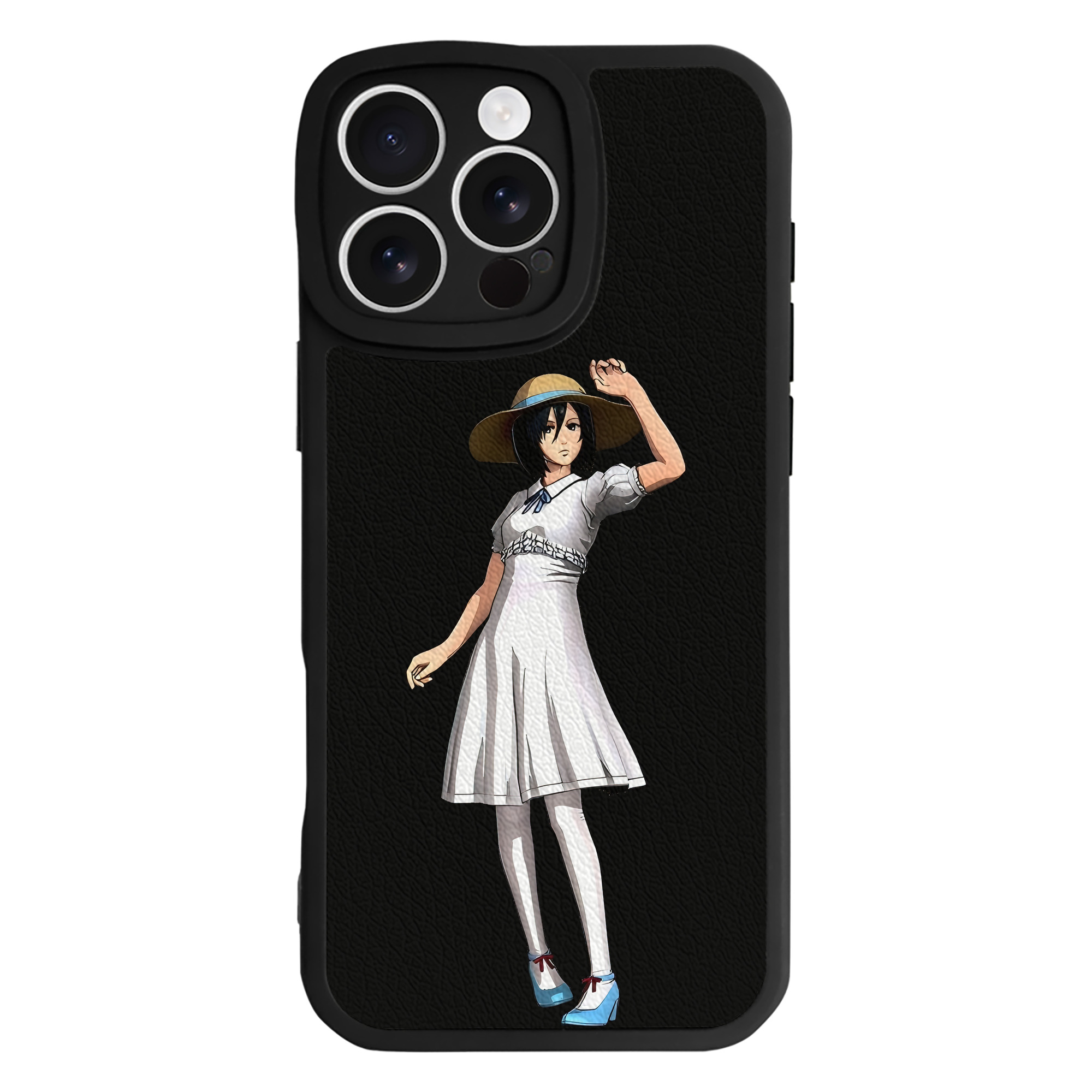 （画像用） 進撃の巨人 ミカサ·アッカーマン Attack on Titan Mikasa Ackerman 【iPhone 16シリーズ対応】シリコンスマホケース（レザー調） 材質：シリコン